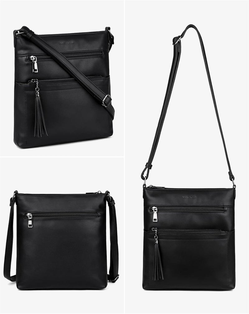 MASINTOR Crossbody Purses for Women, Multi Pocket Casual Crossbody Bag, Adjustable Strap Shoulder Bag with Tassel - Image 5